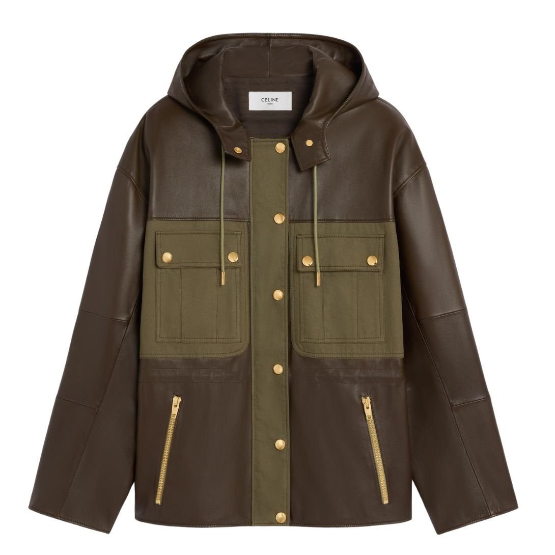 CELINE PARKA IN SOFT LAMBSKIN