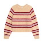 CELINE CREW NECK SWEATER IN STRIPED CASHMERE AND WOOL