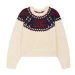 CELINE EMBROIDERED CREW NECK SWEATER IN FAIR ISLE WOOL