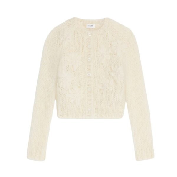 CELINE EMBROIDERED CARDIGAN IN MOHAIR