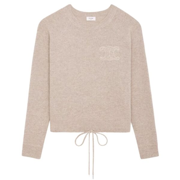CELINE TRIOMPHE CREW NECK SWEATER IN WOOL AND CASHMERE