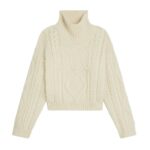 CELINE HIGH NECK SWEATER IN ARAN ALPACA WOOL