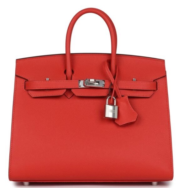 HERMÈS BIRKIN SELLIER 25 CAPUCINE EPSOM PALLADIUM HARDWARE
