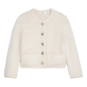 CELINE CARDIGAN JACKET IN BRUSHED MOHAIR