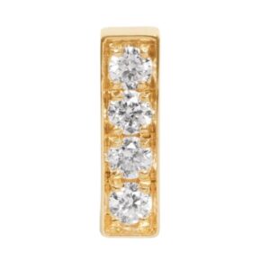 CELINE LINE STUD IN YELLOW GOLD AND DIAMONDS
