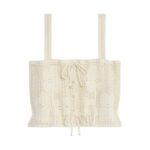 CELINE CROP TOP IN FLORAL CROCHETED COTTON