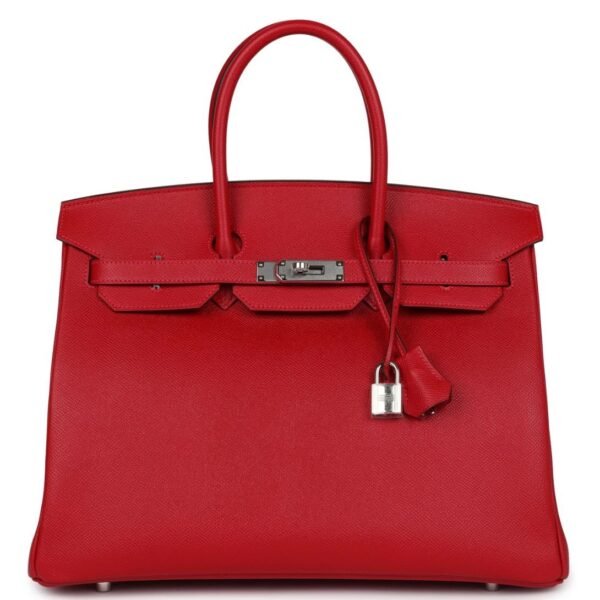 HERMÈS BIRKIN 35 ROUGE CASAQUE EPSOM PALLADIUM HARDWARE