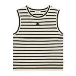 CELINE TRIOMPHE SLEEEVESS MARINIÈRE SWEATER IN WOOL