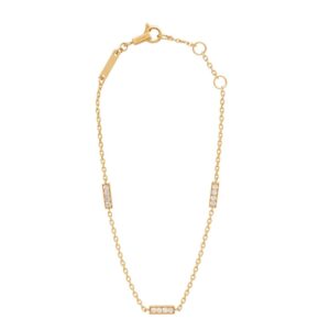 CELINE LINE TRIPLE BRACELET IN YELLOW GOLD AND DIAMONDS