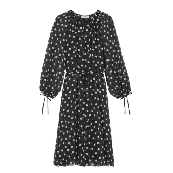 CELINE FOLK DRESS IN SILK GEORGETTE