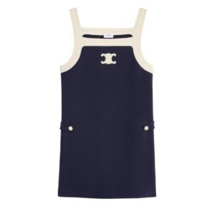CELINE MINI TRIOMPHE DRESS IN WOOL JERSEY