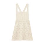 CELINE TRIOMPHE MINI DRESS IN CROCHETED COTTON