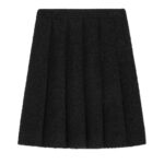 CELINE PLEATED SKIRT IN BOUCLETTE NATTÉ