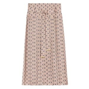 CELINE PLEATED SKIRT IN SILK GEORGETTE