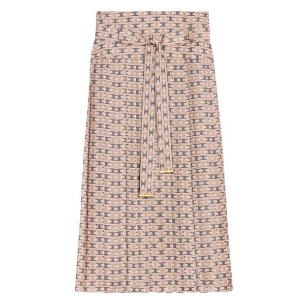 CELINE PLEATED SKIRT IN SILK GEORGETTE