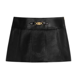 CELINE GOURMETTE MINI SKIRT IN SOFT LAMBSKIN