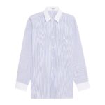 CELINE OVERSIZED SHIRT IN STRIPED CHAMBRAY COTTON