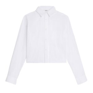 CELINE CROPPED SHIRT IN STRIPED COTTON