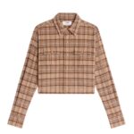 CELINE ROMY CROPPED SHIRT IN CHECKED CASHMERE