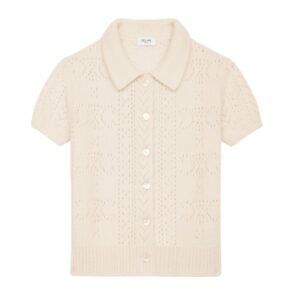 CELINE CARDIGAN IN POINTELLE CASHMERE