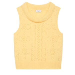 CELINE COWL NECK SWEATER IN POINTELLE CASHMERE
