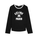 CELINE PARIS T SHIRT IN COTTON JERSEY