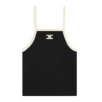 CELINE TANK TOP WITH TRIOMPHE EMBROIDERY IN COTTON JERSEY