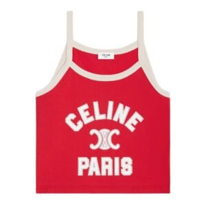 CELINE PARIS TANK TOP IN COTTON JERSEY