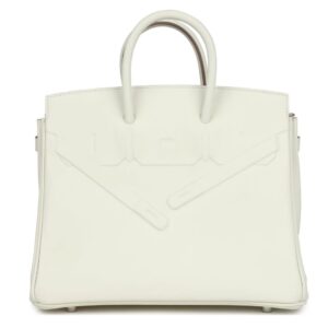 HERMÈS BIRKIN SHADOW 25 MUSHROOM SWIFT PALLADIUM HARDWARE