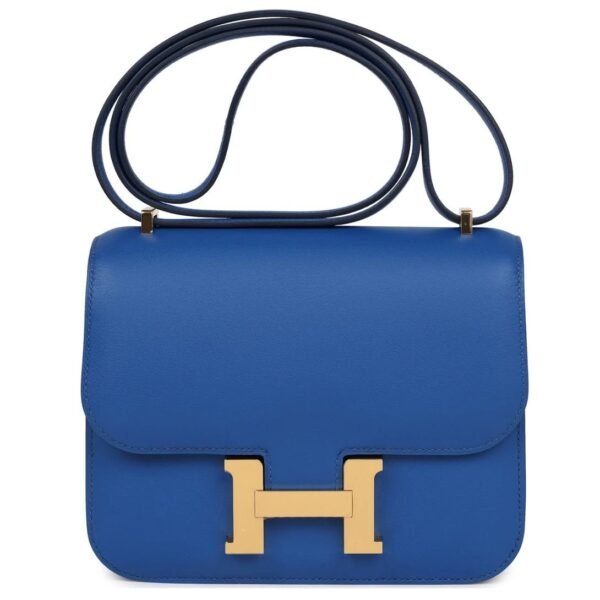 HERMÈS CONSTANCE 18 BLEU FRANCE SWIFT GOLD HARDWARE