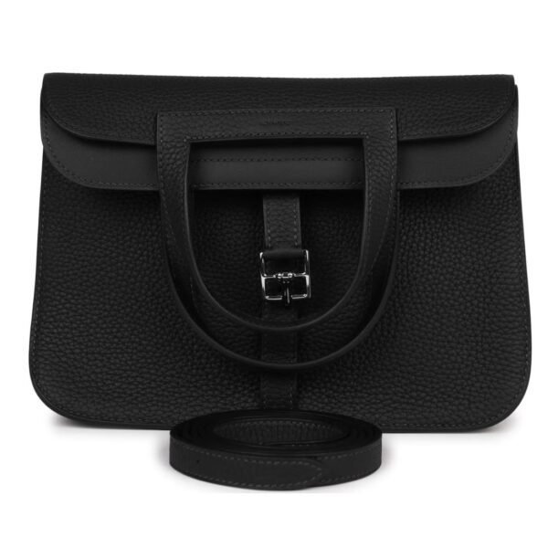 HERMÈS HALZAN 25 CABAN CLEMENCE PALLADIUM HARDWARE