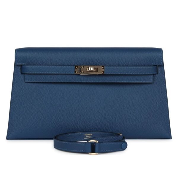 HERMÈS KELLY ELAN DEEP BLEU EPSOM PERMABRASS HARDWARE