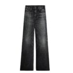 CELINE FLARED SURF JEANS IN BLACK ICE RINSE DENIM