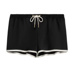 CELINE MINI TRIOMPHE SHORTS IN SATIN