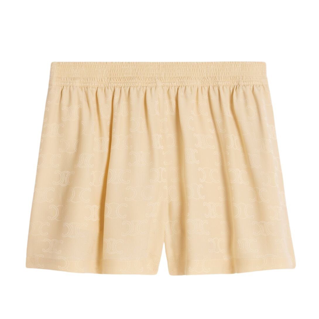 1-588-1.jpg CELINE FLOWING SHORTS IN TRIOMPHE SILK JACQUARD