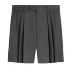 CELINE MEN SHORTS IN CASHMERE AND WOOL FLANNEL
