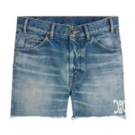 CELINE SKATE SHORTS IN ELECTRIC SKY WASH DENIM