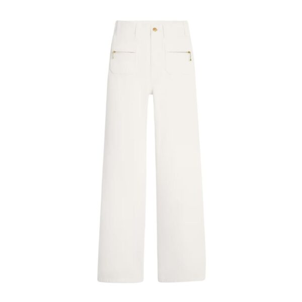 CELINE JANE JEANS IN OPTIC WHITE WASH DENIM