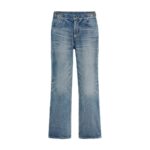 CELINE DYLAN FLARED JEANS WITH SIGNATURE IN UNION WASH DENIM