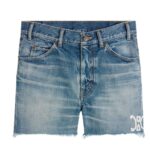 CELINE SKATE SHORTS IN ELECTRIC SKY WASH DENIM