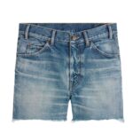 CELINE SKATE SHORTS IN ELECTRIC SKY WASH DENIM