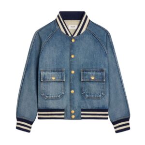CELINE TEDDY JACKET IN CLEAN OCEAN BREATHE WASH DENIM