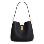 CELINE SMALL CAMILLE 16 SOFT BAG IN SMOOTH CALFSKIN BLACK