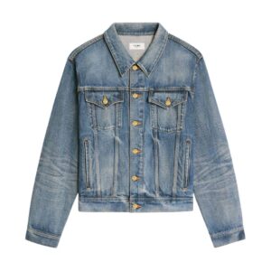 CELINE OVERSIZED TRUCKER JACKET IN UNION WASH DENIM