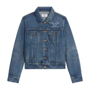 CELINE TRUCKER JACKET IN DARK UNION WASH DENIM