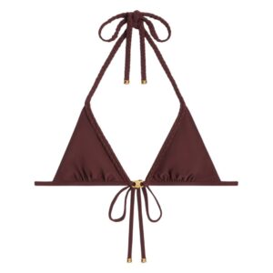 CELINE TRIOMPHE TRIANGLE TOP IN MATTE JERSEY PRUNE