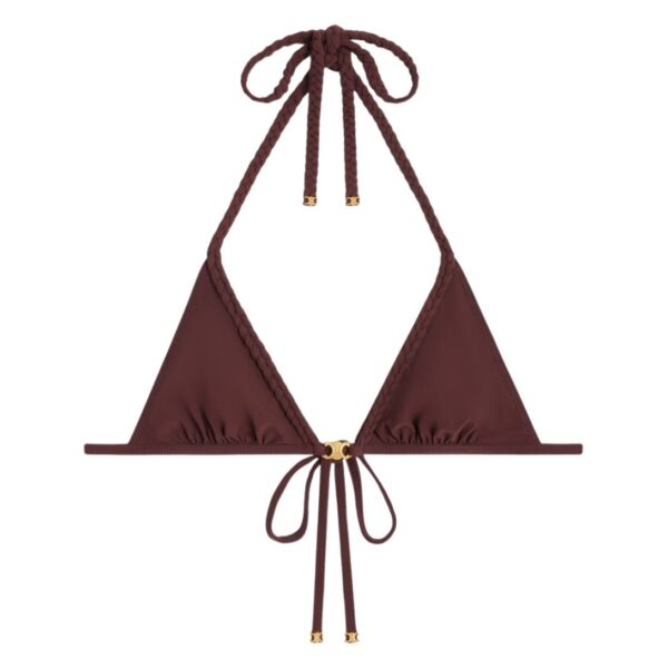 CELINE TRIOMPHE TRIANGLE TOP IN MATTE JERSEY PRUNE