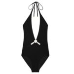 CELINE TRIOMPHE SWIMSUIT IN MATTE JERSEY