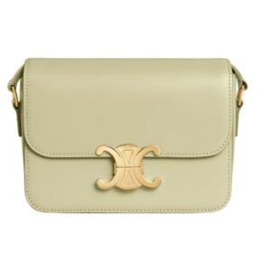 CELINE TEEN TRIOMPHE BAG IN SHINY CALFSKIN VINTAGE ROSE