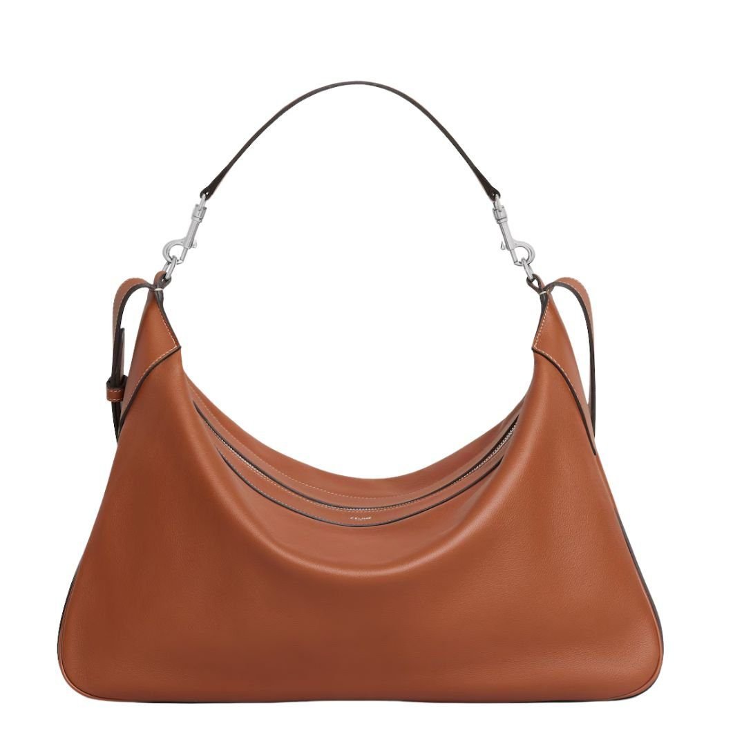 CELINE LARGE STRAP ROMY IN SUPPLE GRAINED CALFSKIN TAN